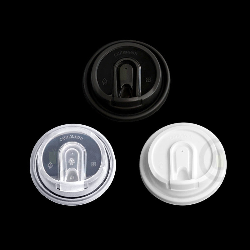 80mm 90mm PP Lids 10 12 14 16 18 20oz Paper Coffee Cup Cover Wholesale Plastic Lids with Cups