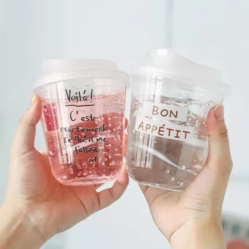 Custom Logo Printing Dia.90mm to Go Ice Coffee Clear Transparent Disposable Plastic PP U Shape Cups